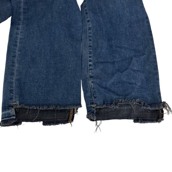 Frame Le High Straight Blue Jeans Denim Casual Raw Hem Stretch Women's Sz 30 GUC - Picture 5 of 9